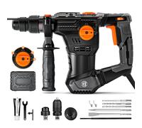DOVAMAN SDS-Plus 1500W, 7J, 4 funzioni, 900 giri/min, 4350 soffi/min, con punte e scalpelli, per calcestruzzo e parete, con custodia