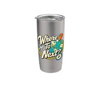 Dove andare dopo? Globe Compass Wanderlust Adventure Bicchiere termico in acciaio inox doppia parete
