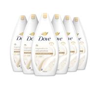 Dove Bagnodoccia Seta Preziosa, Formula con Idratante Dermo-Naturale, con 1/4 di Crema Idratante, Dermatologicamente Testato, Bagnoschiuma Uomo e Donna, 100% Bottiglia Riciclata* 6 Pezzi x 450 ml