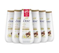 Dove Bagnoschiuma Dolce Nutrimento, Bagnodoccia Idratante, Formula Delicata sul Microbioma della Pelle, con Agenti Idratanti Vegetali, Senza Solfati SLES, Bagnodoccia Uomo e Donna, 6 Pezzi da 225 ml