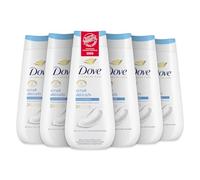 Dove Bagnoschiuma Scrub Delicato, Bagnodoccia Idratante, Formula Delicata sul Microbioma della Pelle, con Agenti Idratanti Vegetali, Senza Solfati SLES, Bagnodoccia Uomo e Donna, 6 Pezzi da 225 ml