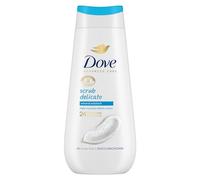 Dove Bagnoschiuma Scrub Delicato, Bagnodoccia Idratante, Formula Delicata sul Microbioma della Pelle, con Agenti Idratanti Vegetali, Senza Solfati SLES, Bagnodoccia Uomo e Donna, 225 ml