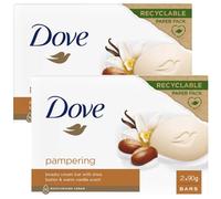 Dove Beauty Cream Bar Coccole Saponetta Solida Idratante Alla Vaniglia E Burro Di Karitè 2X90 Gr 2 Unità