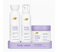 Dove Body + Mind Bundle Lavanda e Latte d’Avena con Mousse Doccia Idratante 200 ml, Scrub Corpo Esfoliante 295 ml, Gel Doccia con Vitamina E 350 ml, Idratazione 24h