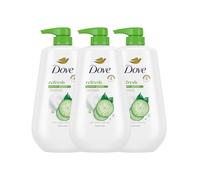 Dove Body Wash with Pump Refreshing Cucumber and Green Tea 3 Count Refreshes Skin Cleanser That Effectively Washes Away Bacteria While Nourishing Your Skin 30.6 oz