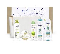 Dove, Cofanetto Daily Routine, Contiene Shampoo e Balsamo Idratazione Quotidiana, Mousse Doccia all'Olio di Cocco, Crema Corpo Seta Preziosa, Antitraspirante Cetriolo e Tè Verde, Idea Regalo Donna