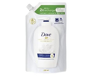 DOVE - Crema detergente per le mani - Nutrizione intensa per 24 ore - Elimina efficacemente i batteri durante il lavaggio - Eco-ricarica (confezione da 5 x 500 ml)