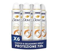 DOVE - Deodorante da donna Advanced Care noce di cocco e fiore di gelsomino - Spray antitraspirante - Cura delle ascelle giornaliera - 72 ore di protezione - 200 ml