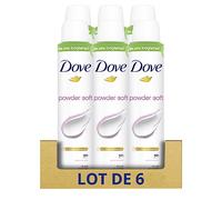 DOVE - Deodorante da donna Powder Soft - Spray antitraspirante - si prende cura delle ascelle quotidianamente - 48 ore di protezione (confezione da 6 x 200 ml)