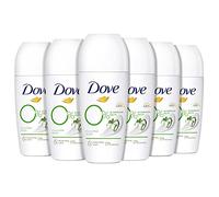 Dove, Deodorante Roll On Advanced 0% Sali Go Fresh Cetriolo, Deodorante Antitraspirante, Formula Senza Alcol e Sali di Alluminio, Protezione Fino a 48 Ore, Deodorante Uomo e Donna, 6 Pezzi da 50ml