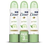 Dove deodorante Spray 250 ml- [confezione da 3] Go Fresh con cetriolo e te verde