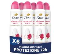 Dove Deodorante Spray Advanced Care Go Fresh Melograno – Senza Alcol – 6 x 150 ml