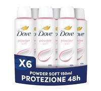 Dove Deodorante Spray, Dove Classic Care Powder, Deodorante Antitraspirante Spray, Protezione Fino a 48 Ore, con 1/4 di Crema Idratante, Formula Delicata, Deodorante Uomo e Donna, 6 Pezzi da 150 ml