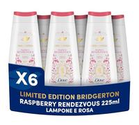 Dove Docciaschiuma Bridgerton Raspberry Rendezvous, Limited Edition, con Pro-Ceramide Technology e Agenti a Base Vegetale, Note di Lampone e Vaniglia, Senza Solfati e Senza Parabeni, 6 Pezzi da 225ml