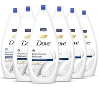 Dove Docciaschiuma Idratante, Formula con Idratante Dermo-Naturale, con 1/4 di Crema Idratante, Dermatologicamente Testato, Bagnoschiuma Uomo e Donna, 100% Bottiglia Riciclata* 6 Pezzi x 750 ml