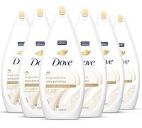 Dove Docciaschiuma Seta Preziosa, Formula con Idratante Dermo-Naturale, con 1/4 di Crema Idratante, Dermatologicamente Testato, Bagnoschiuma Uomo e Donna, 100% Bottiglia Riciclata* 6 Pezzi x 750 ml