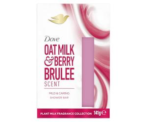 Dove Docciaschiuma Solido Oat Milk & Berry Brulee, con Latte Vegetale di Avena, Note di Frutti di Bosco e Zucchero di Canna, 100% Detergenti Delicati, Senza Solfati, Formula Delicata