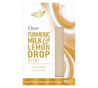 Dove Docciaschiuma Solido Turmeric Milk & Lemond Drop, con Latte Vegetale di Curcuma, Note di Limone Dolce e Fiori d'Arancio, 100% Detergenti Delicati, Senza Solfati, Formula Delicata