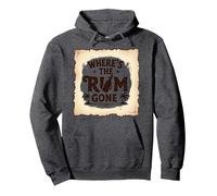 Dov'è finito Il Rum: Festa Tropicale sulla Spiaggia Felpa con Cappuccio, Unisex per Adulti, Grigio Scuro, XXL