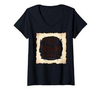 Dov'è finito Il Rum: Festa Tropicale sulla Spiaggia Maglietta con Collo a V, Donna, Nero, XXL