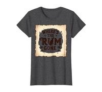 Dov'è finito Il Rum: Festa Tropicale sulla Spiaggia Maglietta, Donna, Grigio Scuro, 3XL