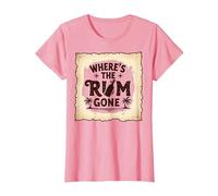 Dov'è finito Il Rum: Festa Tropicale sulla Spiaggia Maglietta, Donna, Rosa, XS