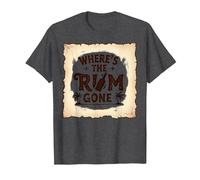 Dov'è finito Il Rum: Festa Tropicale sulla Spiaggia Maglietta, Uomo, Grigio Scuro, 6XL