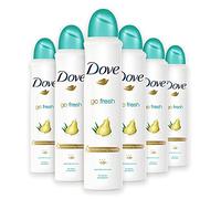 Dove Go Fresh Deodorante Spray Aleo & Pera, Maxi Formato, 6 Pezzi da 250 ml