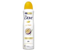 Dove, Go Fresh Deodorante Spray Passion Fruit, con 1/4 Crema Idratante, Antitraspirante, Senza Alcool, Pelle Asciutta Fino a 48 Ore, Fragranza Fresca, Deodorante Uomo e Donna, 150 ml