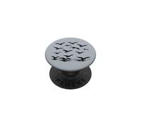 Dove i gabbiani volano sagoma nera PopSockets PopGrip Adesivo