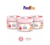 Dove Ice Cream Scrub Corpo Al Melograno Vitamina E 280 g - 3 Confezioni
