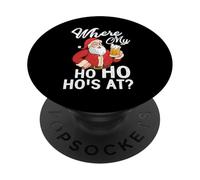 Dove il mio Ho Hos a divertente Babbo Natale PopSockets PopGrip Adesivo