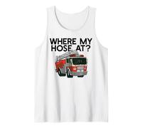 Dove Il Mio Tubo A? Divertente Firefigter Fire Engine Truck Meme Canotta