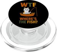 Dov'è il pesce - Divertente gioco di parole Amante della pesca del gatto PopSockets PopGrip per MagSafe