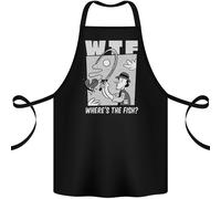 Dov'è Il Pesce WTF Divertente Per La Pesca Cotone Grembiule 100% Biologico