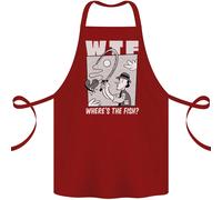 Dov'è Il Pesce WTF Divertente Per La Pesca Cotone Grembiule 100% Biologico