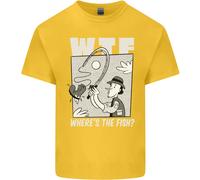 Dov'è Il Pesce WTF Maglietta Divertente Da Pesca Per Bambini Ragazzi E Ragazze