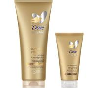 Dove Kit di Lozioni Autoabbronzanti Summer Revived, Per Viso e Corpo, Pelli Chiare e Medie, Abbronzatura Graduale, Pelle Luminosa, 72H di Idratazione, Con Aloe Vera, 1x 200ml + 1x 75ml