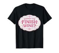 Dov'è la fine Wine Lover Runner Running Race Joke Citazione Maglietta