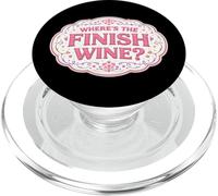Dov'è la fine Wine Lover Runner Running Race Joke Citazione PopSockets PopGrip per MagSafe