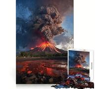 Dove la Terra sanguina fuoco Puzzle da 1000 pezzi per adolescenti Allenamento mentale Evasione consapevole Bordi definiti Regalo stagionale (38x26cm)