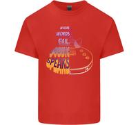 Dove Le Parole Falliscono La Musica Parla Maglietta Chitarra Rock Bambini