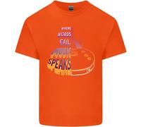 Dove Le Parole Falliscono La Musica Parla Maglietta Chitarra Rock Bambini