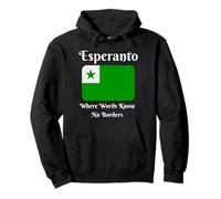 Dove le parole non conoscono confini - Esperanto Felpa con Cappuccio