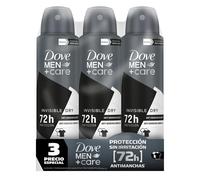 DOVE MEN Antitraspirante Spray 3 pack Invisible Dry, con tecnologia idratante e