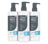 DOVE MEN + CARE Advanced Care Face + Body Cleanser Dry Repair 3 Count for Dry Skin Cleanser with Smooth Shea Butter 16,9 oz