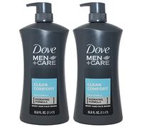 Dove Men + Care Body and Face Wash, Clean Comfort Scent Hydrating Formel, 36 oz Pumpflasche (2 Stück)
