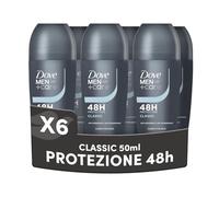Dove Men Care, Deodorante Uomo Roll On, Profumazione Classica, Antitraspirante, Protezione Fino a 48 Ore, Profumazione Agrumata, Formula Delicata sul Microbioma della Pelle, 6 Pezzi da 50 ml