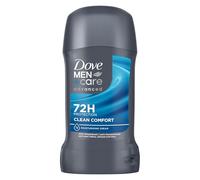 Dove Men Care, Deodorante Uomo Stick, Clean Comfort Advanced Care, Antitraspirante, Protezione Fino a 72 Ore, con Antibacterial Odour Control Technology, e 1/4 di Crema Idratante Dove, 50ml