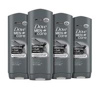 Dove Men+Care Elements Body Wash Charcoal+Clay 18 oz 4 Count For Men's Skin Care Effectively Washes Away Bacteria While Nourishing Your Skin